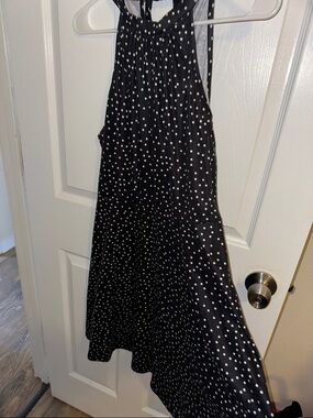 Black Polka Dot Halter Dress